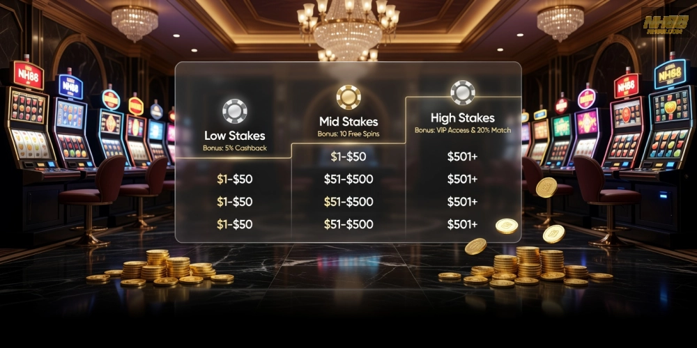 Bảng giá chi tiết các gói cược live casino slot games nh88 cập nhật 2025 với ưu đãi hấp dẫn