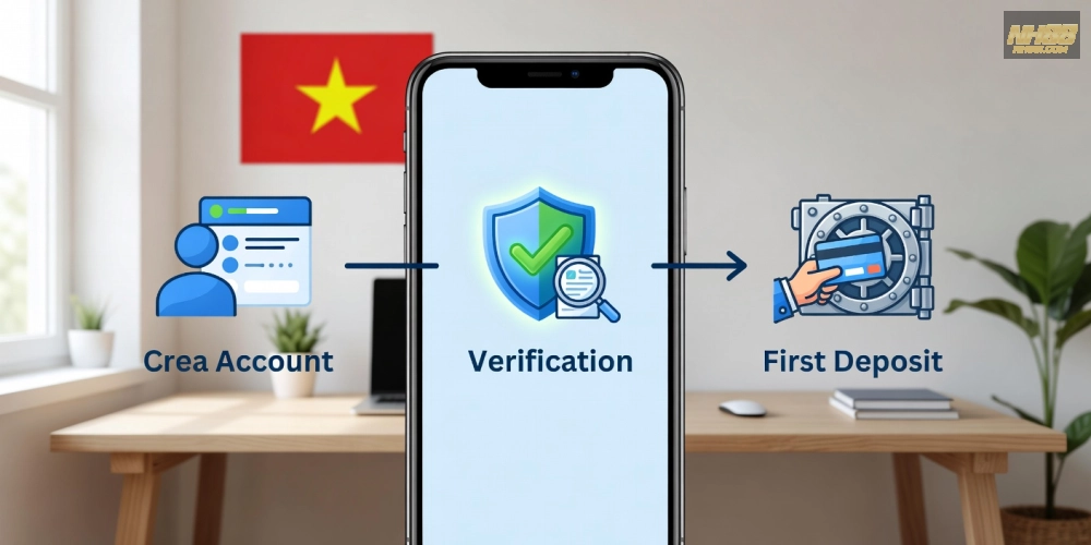 Hình hướng dẫn từng bước đăng ký và sử dụng NH88 an toàn cho người mới