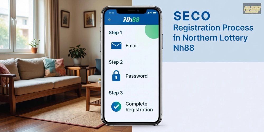 Hình hướng dẫn đăng ký tài khoản xổ số miền bắc nh88 qua ứng dụng di động