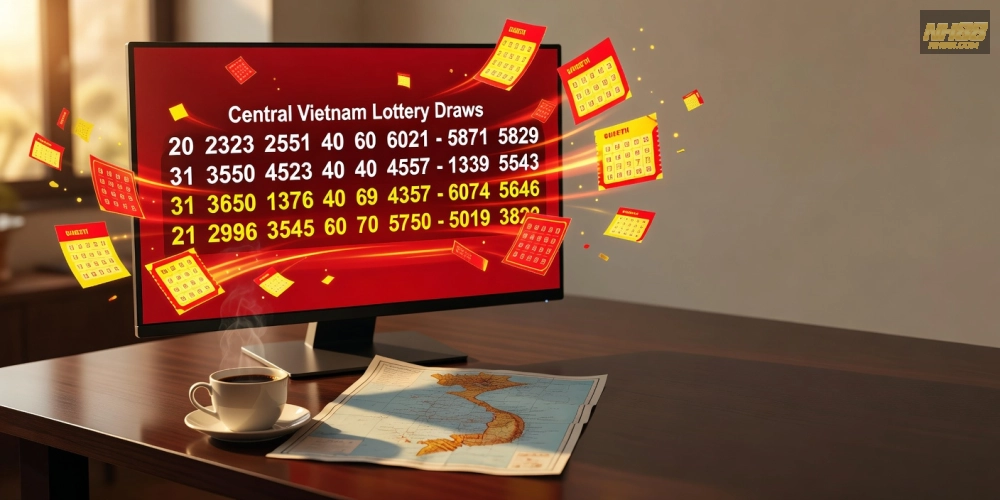 Hình ảnh kết quả xổ số miền trung nh88 cập nhật thời gian thực trên màn hình