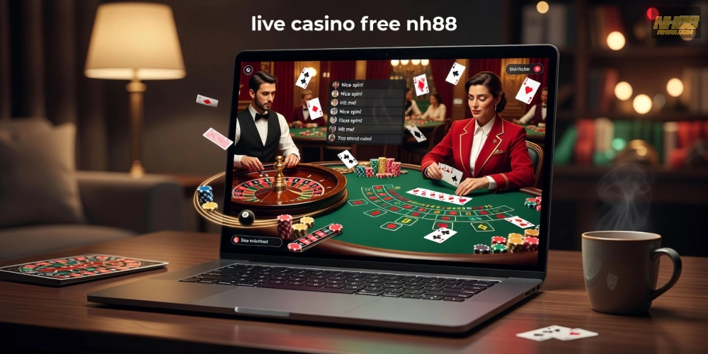 Khái niệm live casino free nh88 được minh họa qua giao diện sòng bạc trực tiếp