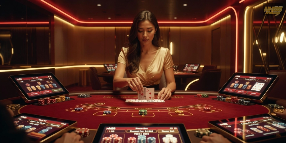 Khám phá giao diện live casino nh88 hiện đại với dealer chuyên nghiệp