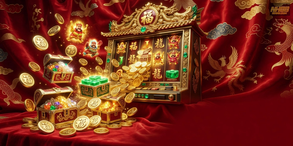 Hình ảnh minh họa game Nổ Hũ Thần Tài với jackpot hấp dẫn trên NH88